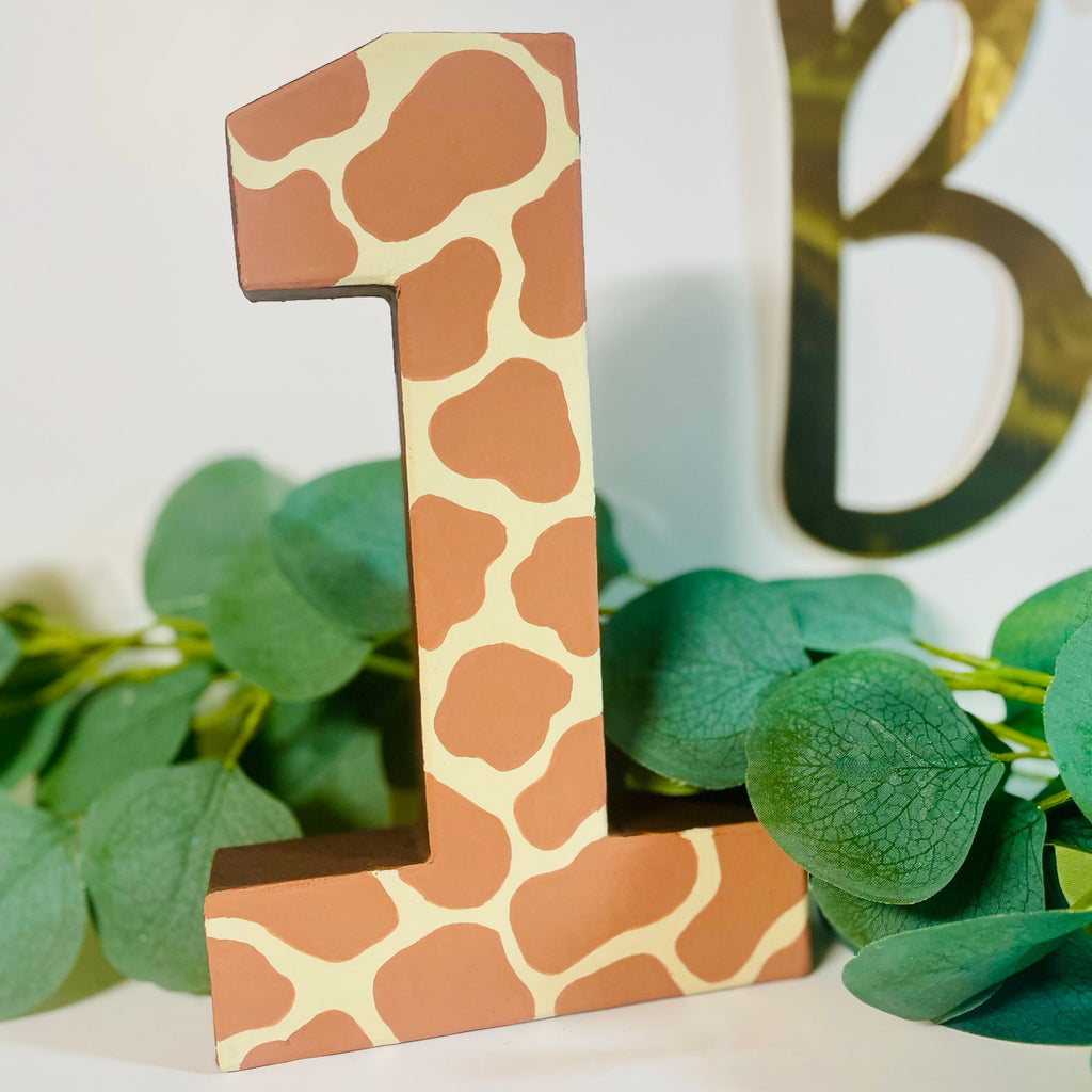 Giraffe Birthday Age Number Prop - KLC Creation