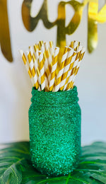 Load image into Gallery viewer, Jungle Green Glitter Mason Jar - KLC Creation
