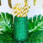 Load image into Gallery viewer, Jungle Green Glitter Mason Jar - KLC Creation
