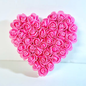Pink Flower Heart Ornament - KLC Creation
