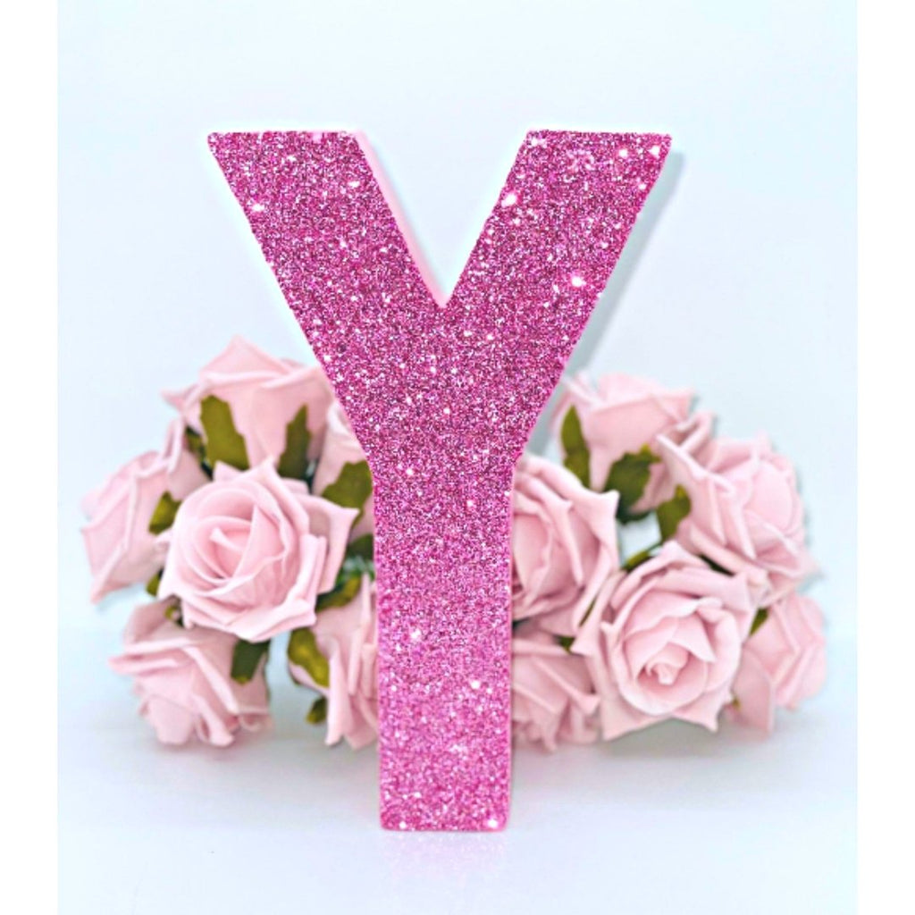 Pink Glitter Freestanding Letter/No. - KLC Creation