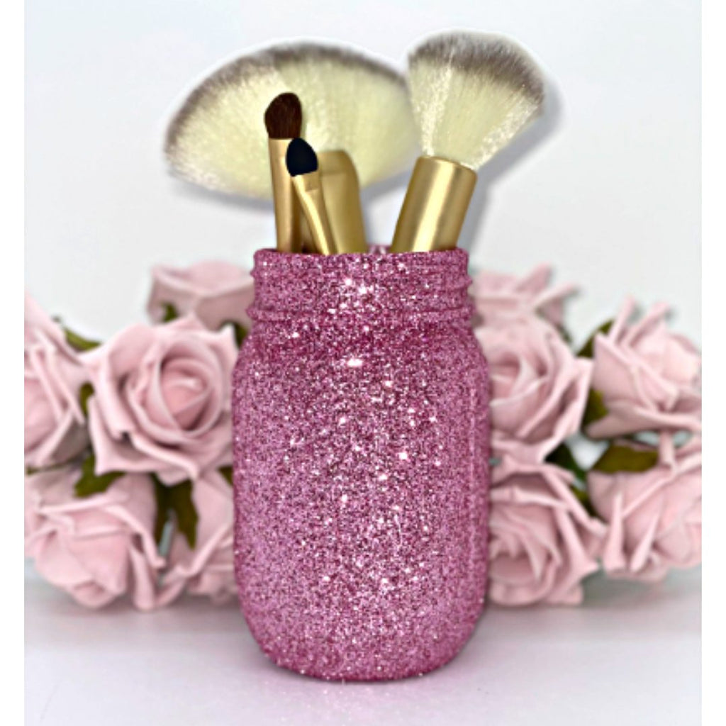 Pink Glitter Mason Jar - KLC Creation