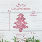 Load image into Gallery viewer, Set of Rose Gold Glitter Tree Bauble Decorations
