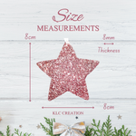 Load image into Gallery viewer, Set of Rose Gold Glitter Star Bauble Decorations

