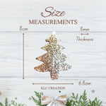 Load image into Gallery viewer, Set of Champagne Gold Glitter Tree Decorations
