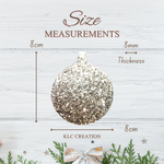 Load image into Gallery viewer, Set of Champagne Gold Glitter Bauble Decorations
