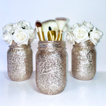 Load image into Gallery viewer, Champagne Gold Mason Jar Centrepiece
