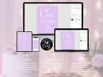 Load image into Gallery viewer, Mauve 1st Birthday Invitation Template
