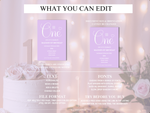 Load image into Gallery viewer, Mauve 1st Birthday Invitation Template
