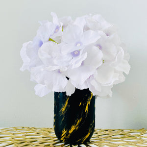 Black & Gold Mason Jar - KLC Creation