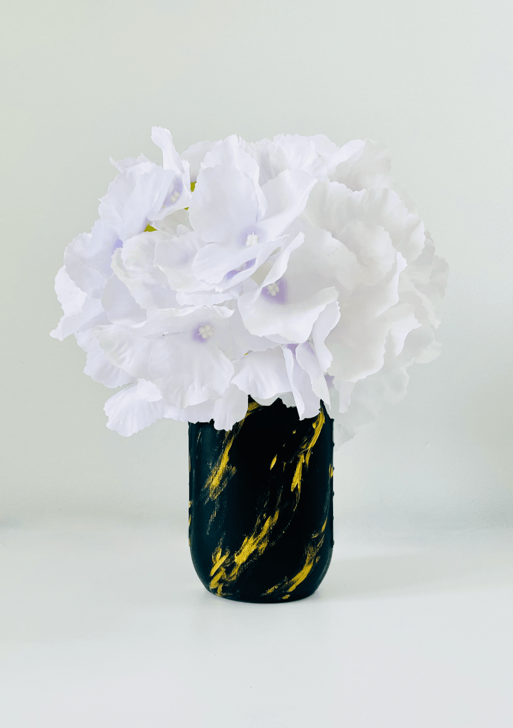 Black & Gold Mason Jar - KLC Creation