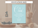 Load image into Gallery viewer, Duck Egg Blue First Birthday Digital Invite - KLC Creation
