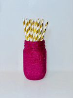 Load image into Gallery viewer, Fuchsia Glitter Decorative Jar - KLC Creation
