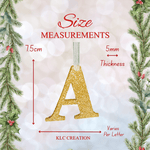 Load image into Gallery viewer, Gold Initial Letter Christmas Tree Decoration - KLC Creation
