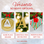 Load image into Gallery viewer, Gold Initial Letter Christmas Tree Decoration - KLC Creation
