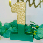 Load image into Gallery viewer, Jungle Green &amp; Gold Birthday Age Number Prop - KLC Creation
