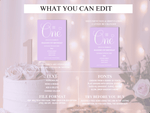 Load image into Gallery viewer, Mauve 1st Birthday Invitation Template - KLC Creation
