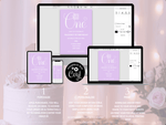 Load image into Gallery viewer, Mauve 1st Birthday Invitation Template - KLC Creation
