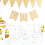 Load image into Gallery viewer, Neutral First Birthday ONE Banner - KLC Creation

