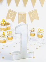 Load image into Gallery viewer, Neutral First Birthday ONE Banner - KLC Creation
