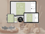 Load image into Gallery viewer, Olive Green First Birthday Digital Invite Template - KLC Creation
