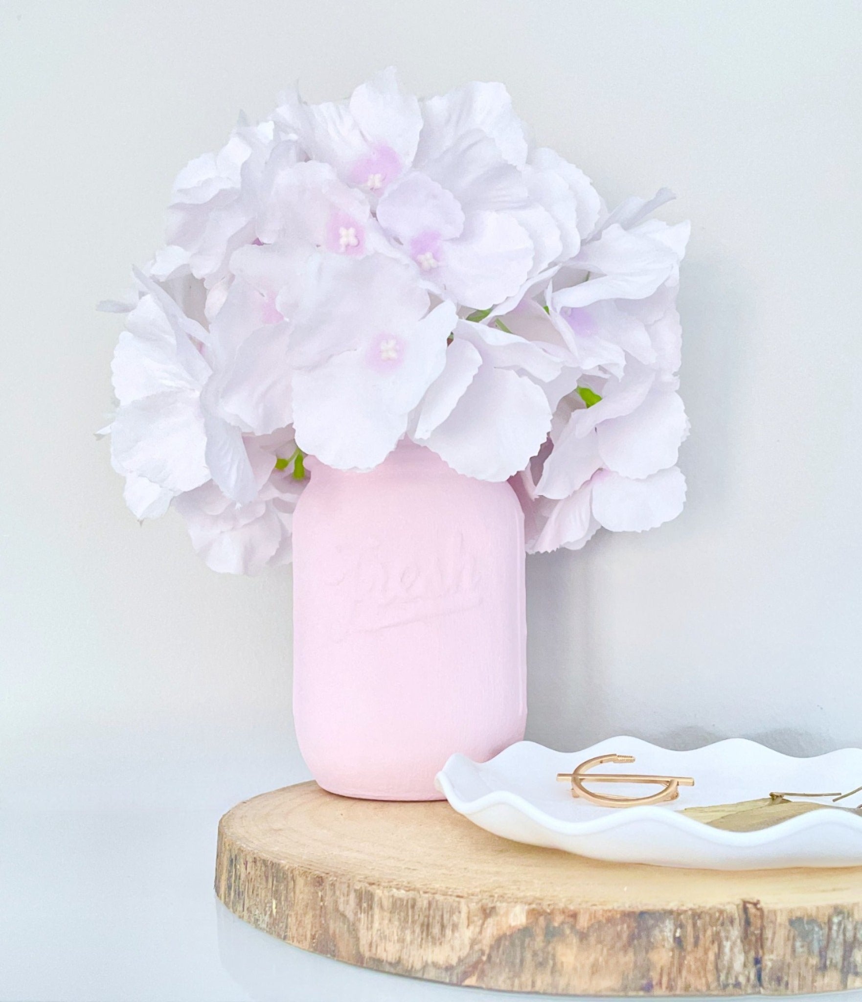 Pale Pink Mason Jar - KLC Creation