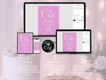 Load image into Gallery viewer, Pink 1st Birthday Digital Invitation Template - KLC Creation
