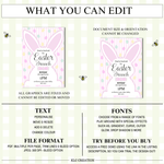 Load image into Gallery viewer, Pink Bunny Easter Brunch Invitation - KLC Creation

