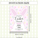 Load image into Gallery viewer, Pink Bunny Easter Brunch Invitation - KLC Creation
