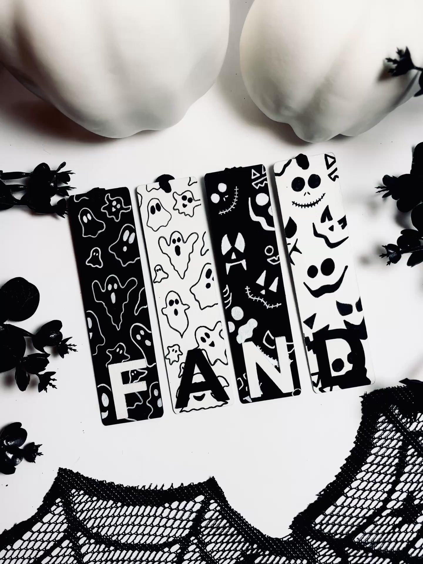 Personalised Initial Halloween Bookmark