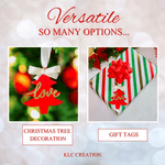 Load image into Gallery viewer, Red &amp; Gold Love Christmas Ornament Set - KLC Creation
