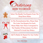 Load image into Gallery viewer, Red &amp; White Christmas Initial Tree Decoration - KLC Creation
