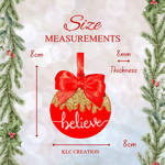 Load image into Gallery viewer, Set of Believe Christmas Bauble Decorations - KLC Creation
