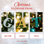 Load image into Gallery viewer, Teal Glitter Initial Christmas Decoration - KLC Creation
