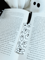 Load image into Gallery viewer, White &amp; Black Ghost Bookmark - KLC Creation
