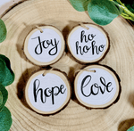Load image into Gallery viewer, White &amp; Black Log Slice Decoration Set - KLC Creation
