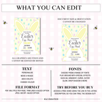 Load image into Gallery viewer, Yellow Easter Egg Hunt Digital Invitation - KLC Creation
