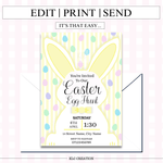 Load image into Gallery viewer, Yellow Easter Egg Hunt Digital Invitation - KLC Creation
