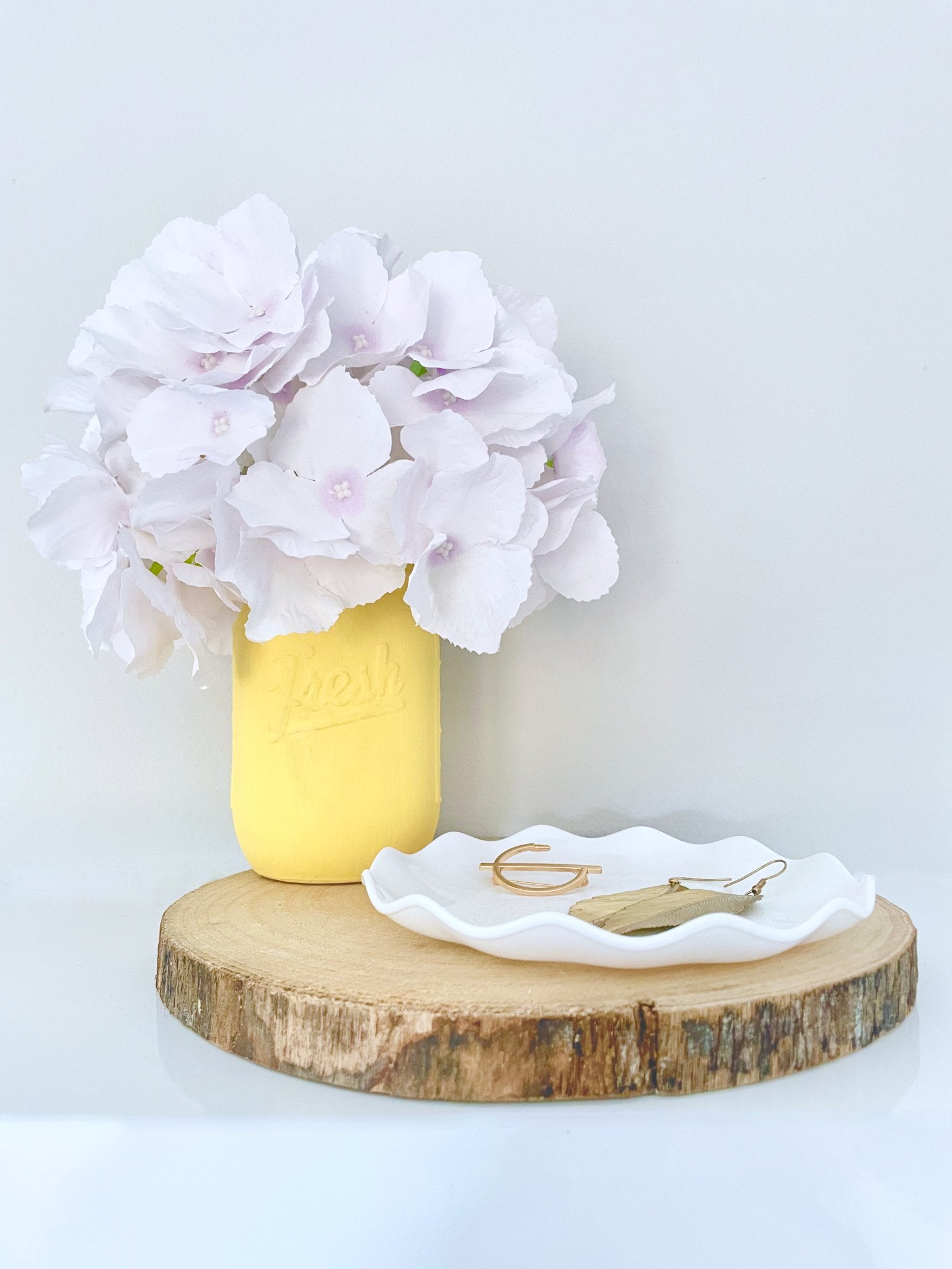 Yellow Mason Jar Vase - KLC Creation