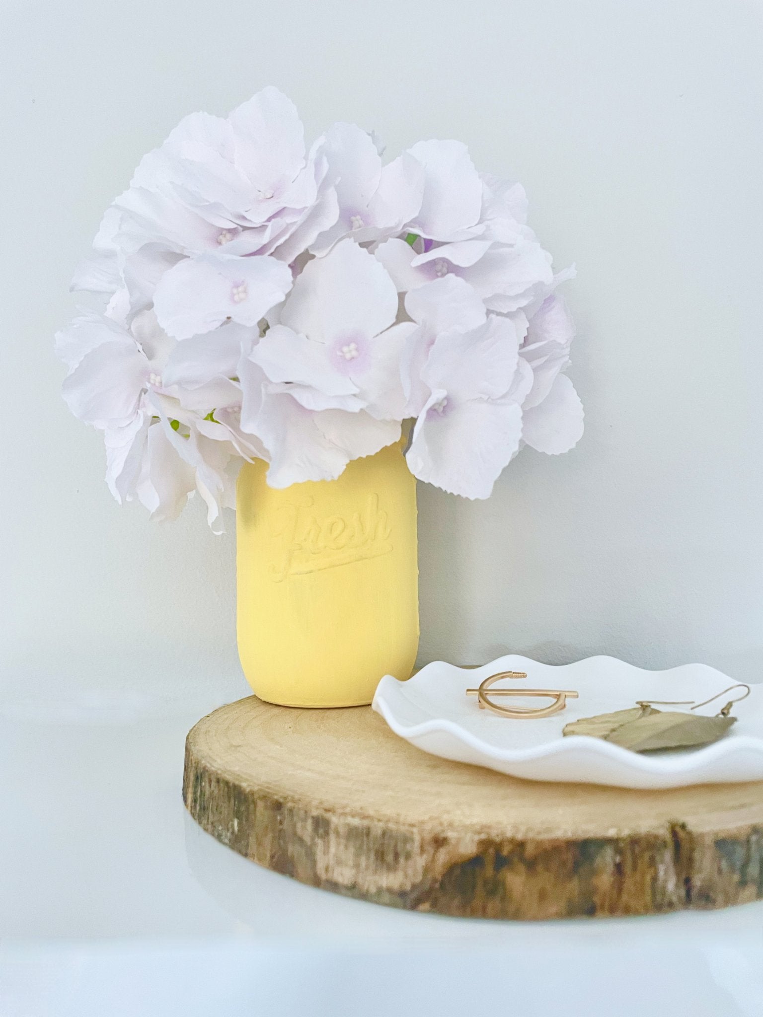 Yellow Mason Jar Vase - KLC Creation