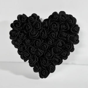 Black Flower Heart Ornament - KLC Creation