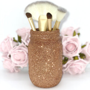 Copper Glitter Mason Jar Centrepiece - KLC Creation