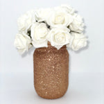 Load image into Gallery viewer, Copper Glitter Mason Jar Centrepiece - KLC Creation
