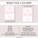 Load image into Gallery viewer, First Birthday Digital Invitation Template Pink Polka Dot - KLC Creation
