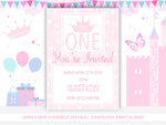 Load image into Gallery viewer, First Birthday Digital Invitation Template Pink Polka Dot - KLC Creation
