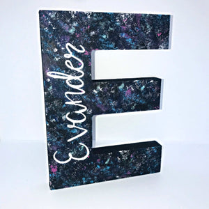 Galaxy Theme Name Letter - KLC Creation
