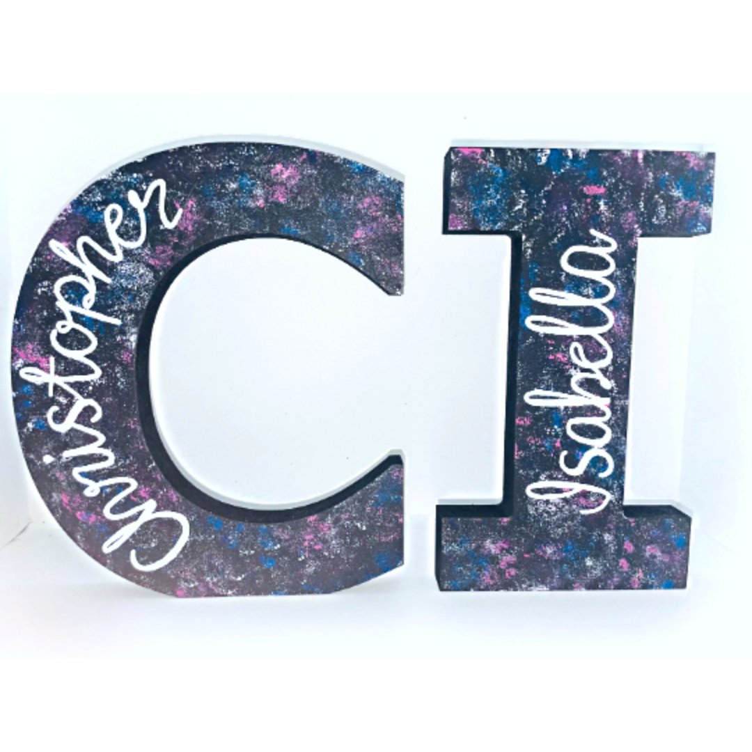 Galaxy Theme Name Letter - KLC Creation