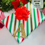 Load image into Gallery viewer, Gold Initial Letter Christmas Tree Decoration - KLC Creation

