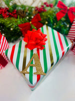 Load image into Gallery viewer, Gold Initial Letter Christmas Tree Decoration - KLC Creation
