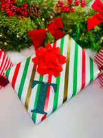 Load image into Gallery viewer, Gold Initial Letter Christmas Tree Decoration - KLC Creation
